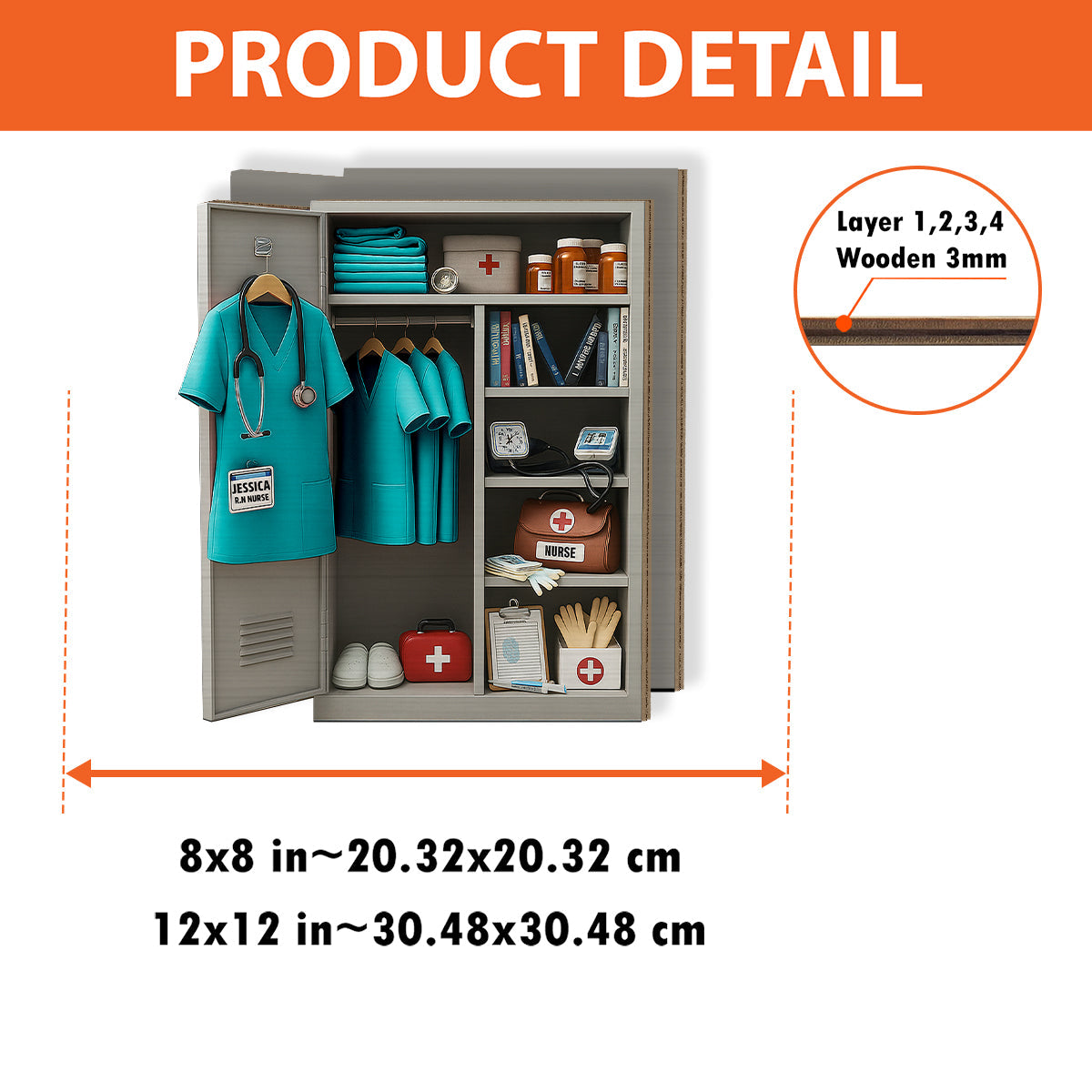 Persönlicher Spind für Krankenschwestern – Personalisierter Stiftehalter aus Holz für Krankenschwestern