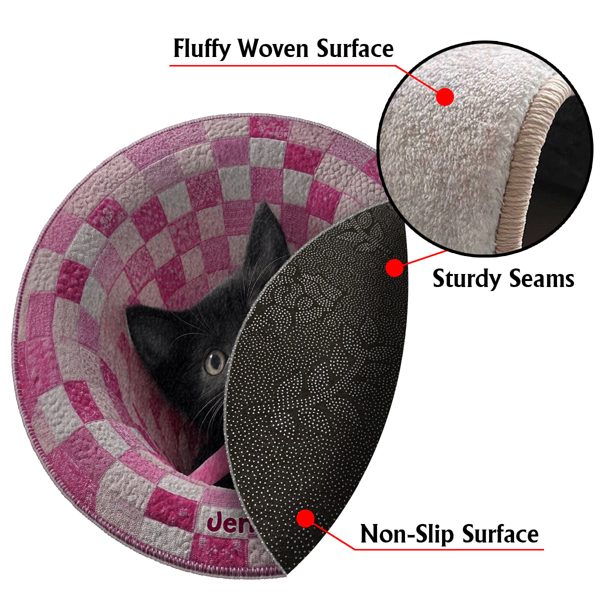 Der Krieger – Personalisierter, rutschfester, getufteter Teppich zur Sensibilisierung für Brustkrebs