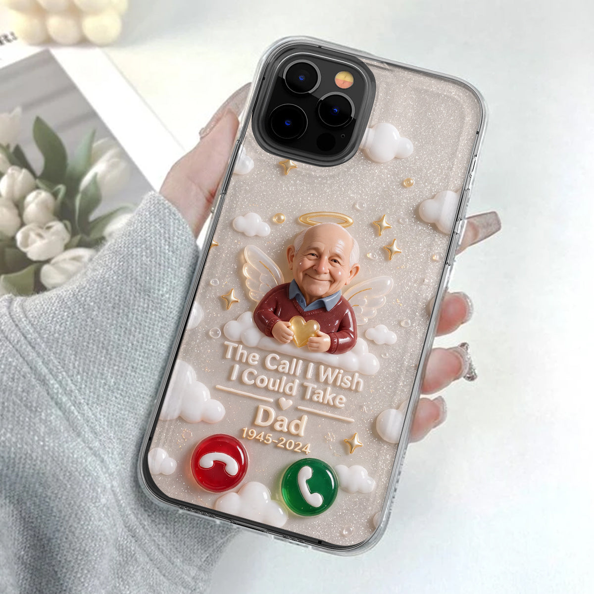 The Call I Wish I Could Take - Personalized Memorial Clear Phone Case