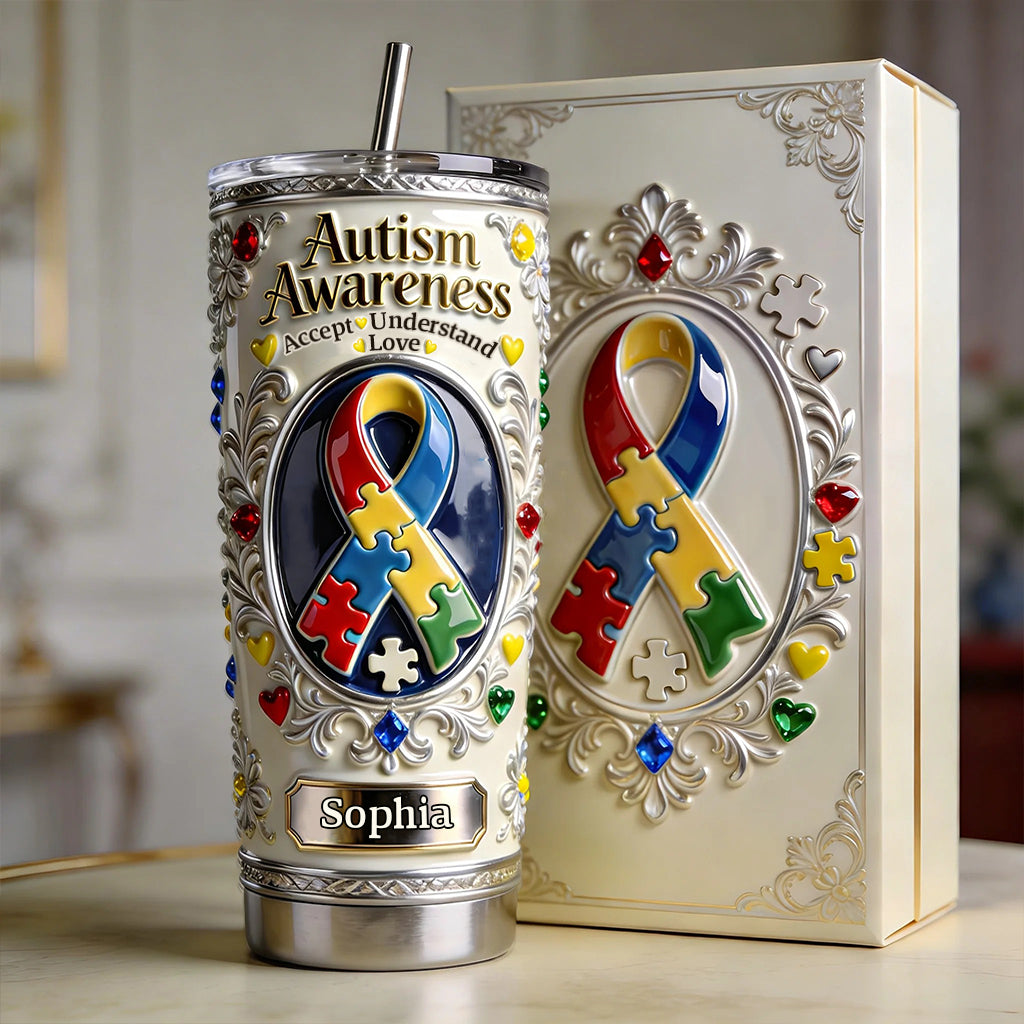 Accept Understand Love - Personalized Autism Awareness Tumbler