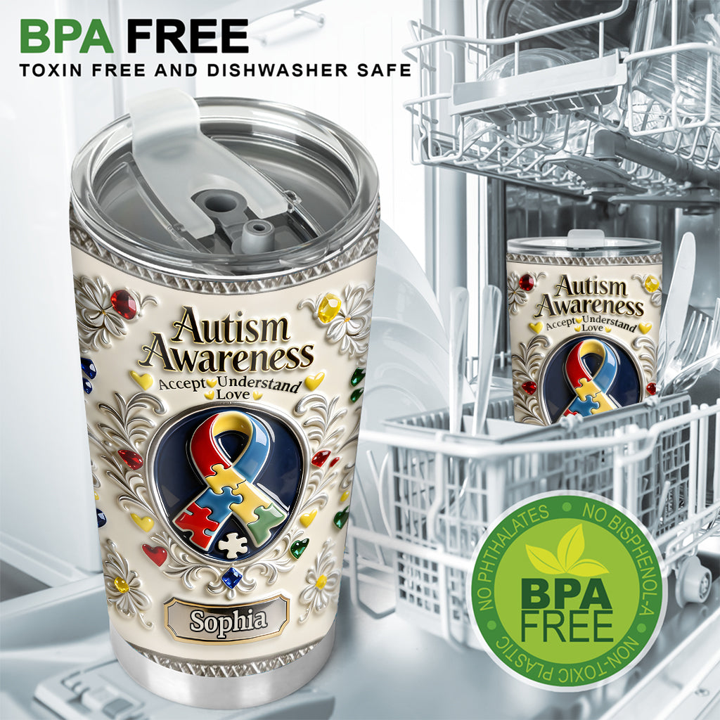 Accept Understand Love - Personalized Autism Awareness Tumbler