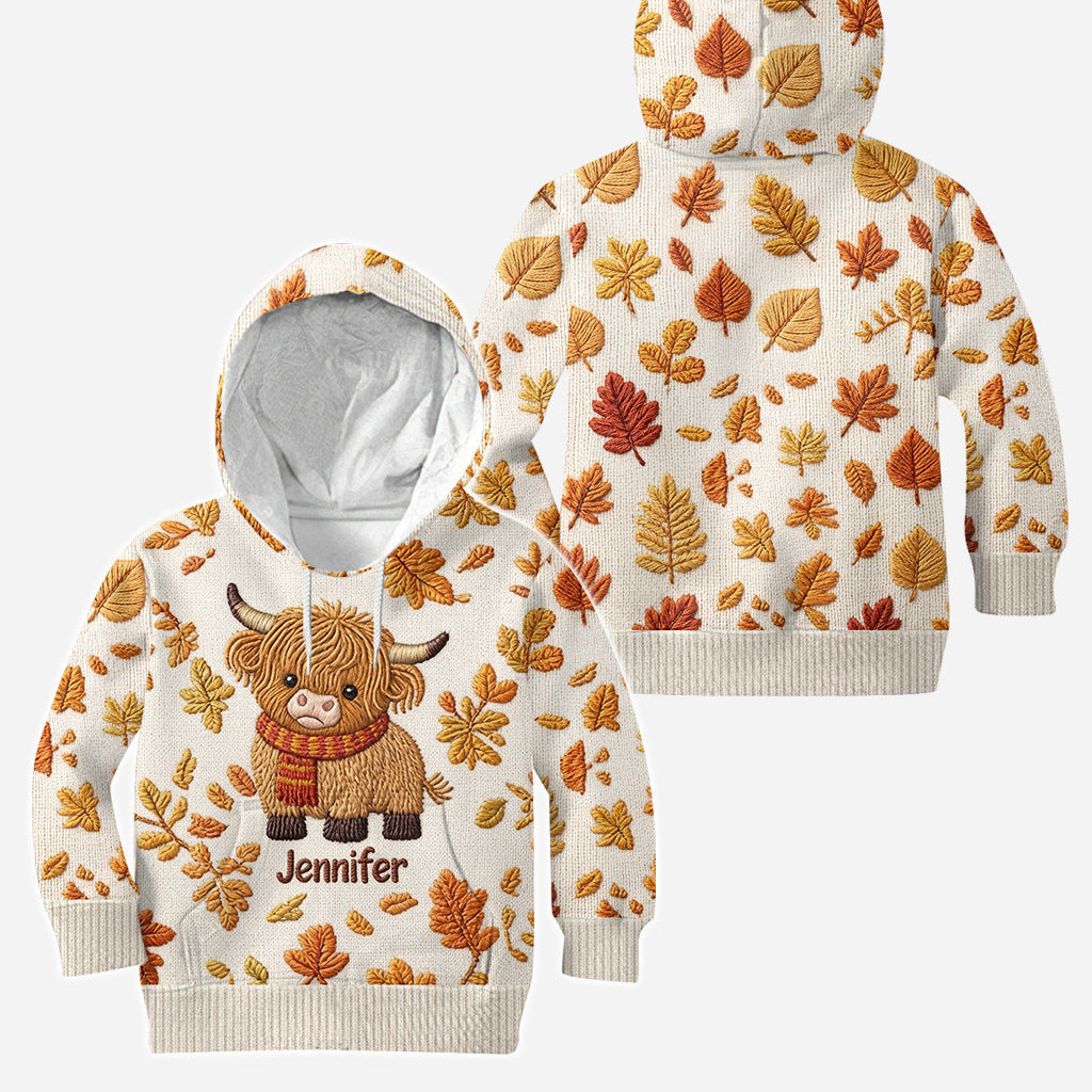 Fall Vibes - Personalized Highland Cow Hoodie and Leggings