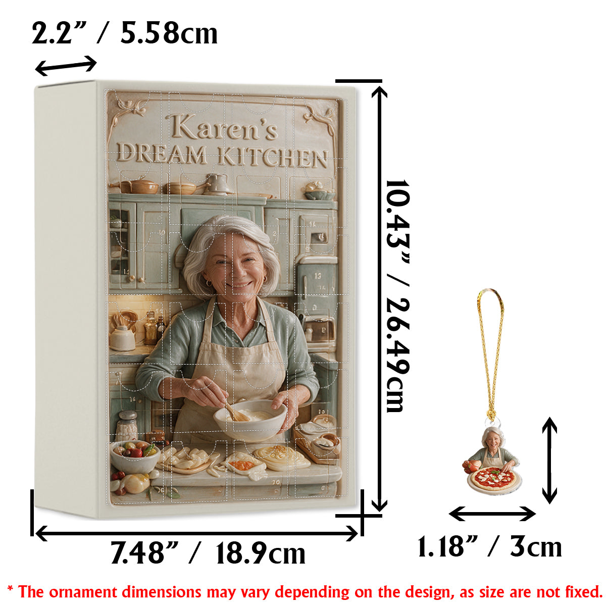Dream Kitchen - Personalized Cooking Advent Calendar With Ornaments