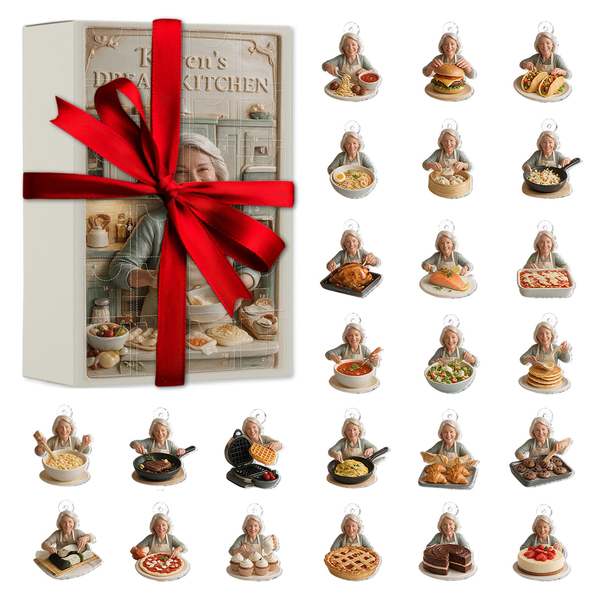 Dream Kitchen - Personalized Cooking Advent Calendar With Ornaments