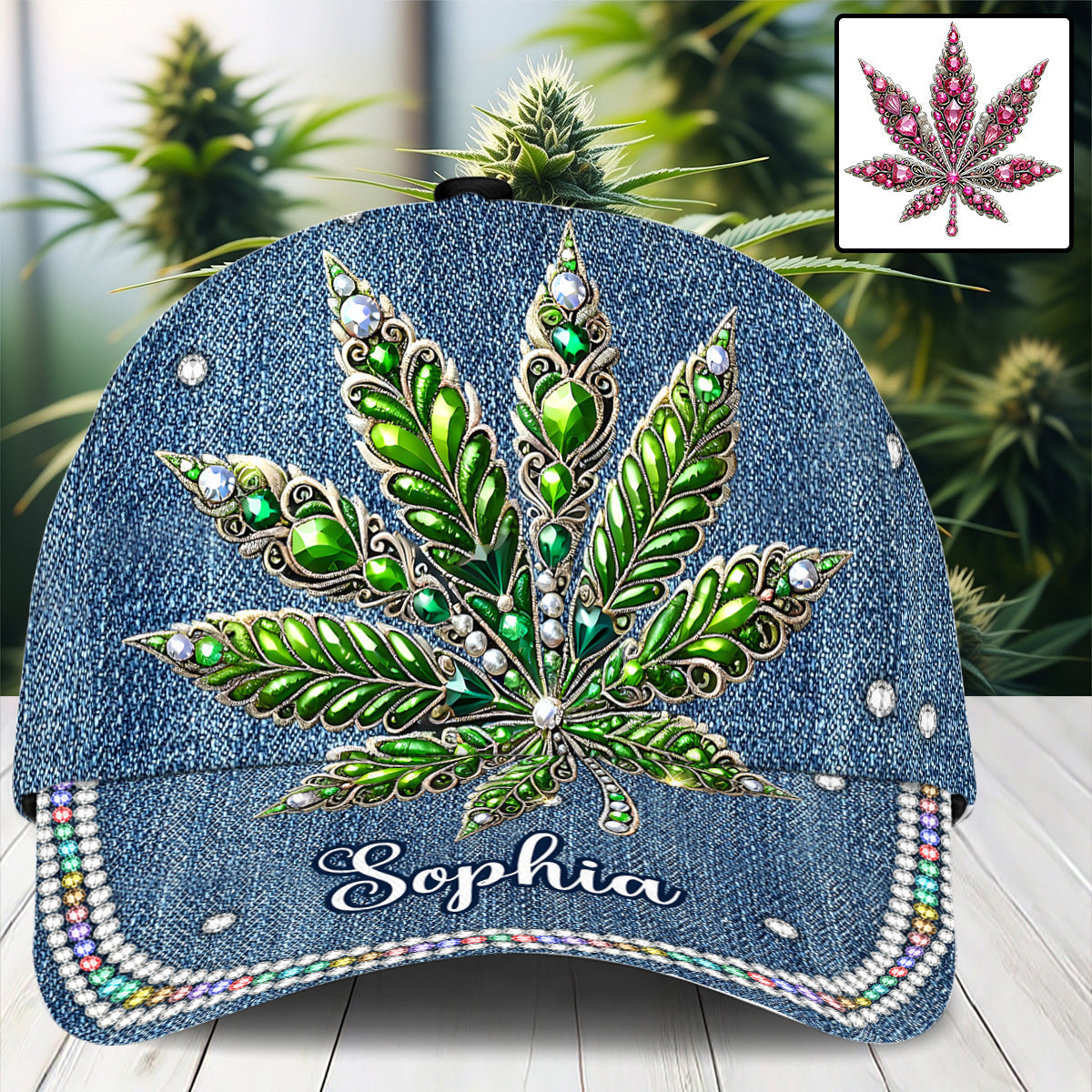 Stunning Leaf - Personalized Weed Classic Cap