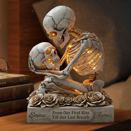 From Our First Kiss Till Our Last Breath - Personalized Couple Custom Shaped Acrylic Plaque