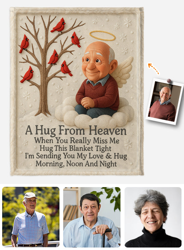 A Hug From Heaven - Personalized Memorial Blanket