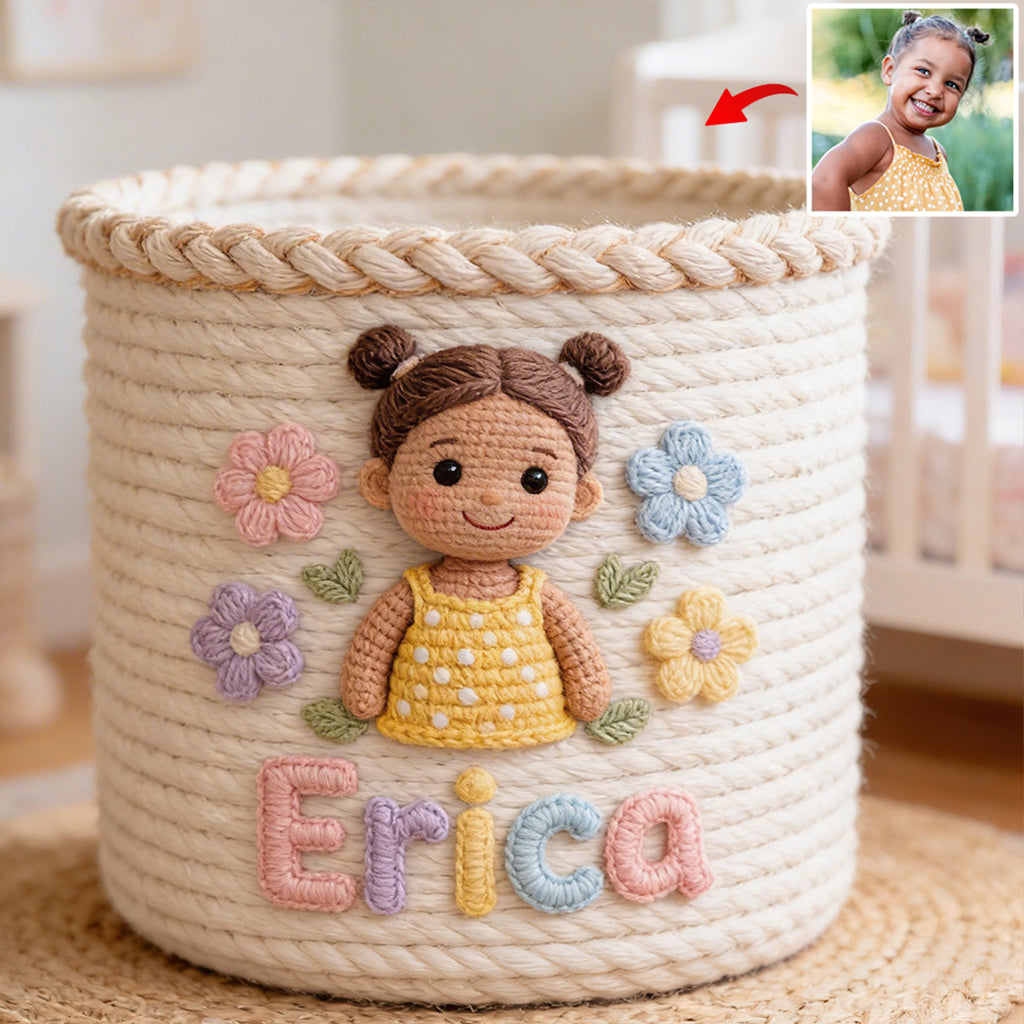 Custom Any Photo - Personalized Kid Storage Basket