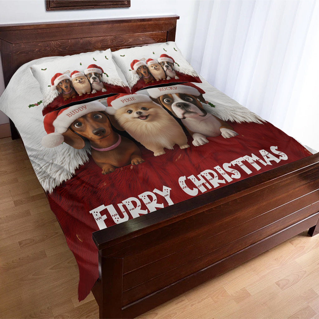 Fröhliche Weihnachten für die Vierbeiner – Personalisiertes Hundebettwäsche-Set