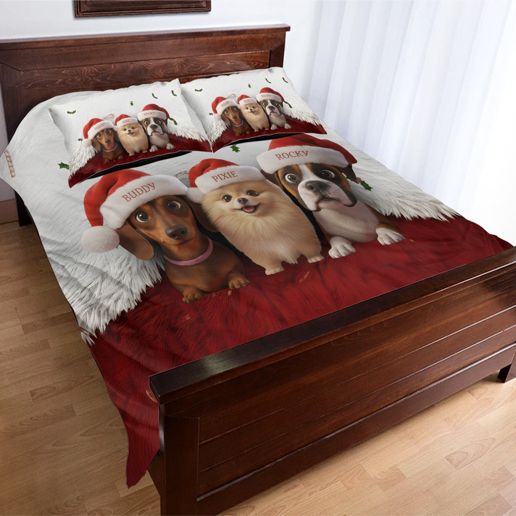 Fröhliche Weihnachten für die Vierbeiner – Personalisiertes Hundebettwäsche-Set
