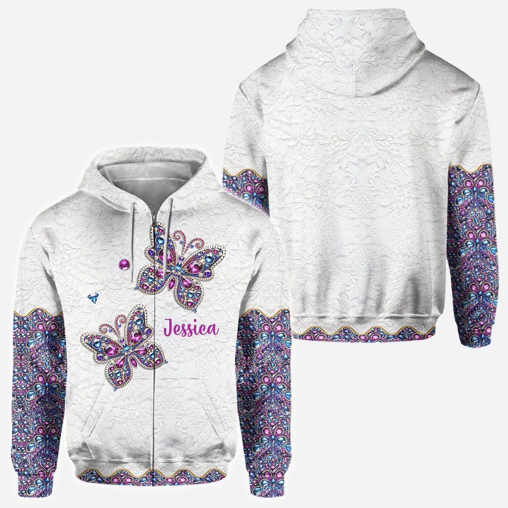 Wunderschöner Schmetterling – Personalisiertes T-Shirt mit Schmetterlingsmuster