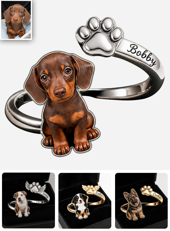 Haustier Andenken Geschenke - Personalisierbarer verstellbarer Ring