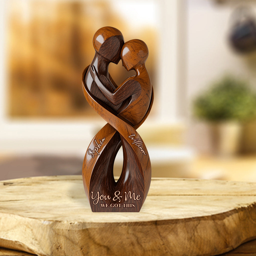 You And Me We Got This - Personalized Couple Custom Shaped Acrylic Plaque