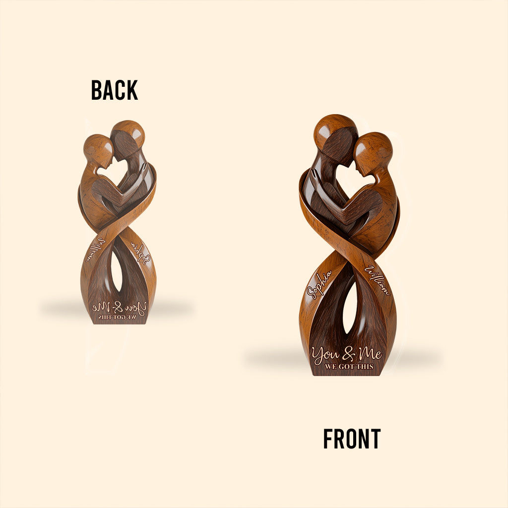 You And Me We Got This - Personalized Couple Custom Shaped Acrylic Plaque