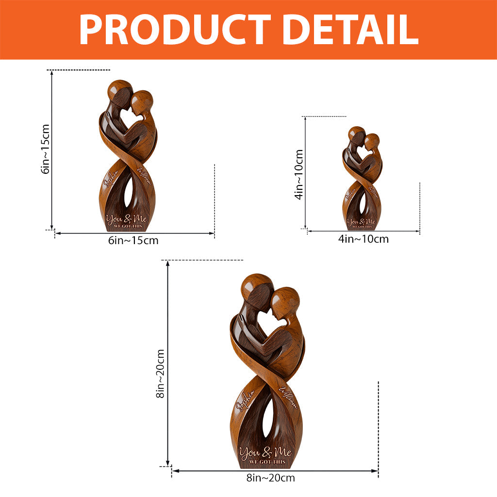 You And Me We Got This - Personalized Couple Custom Shaped Acrylic Plaque