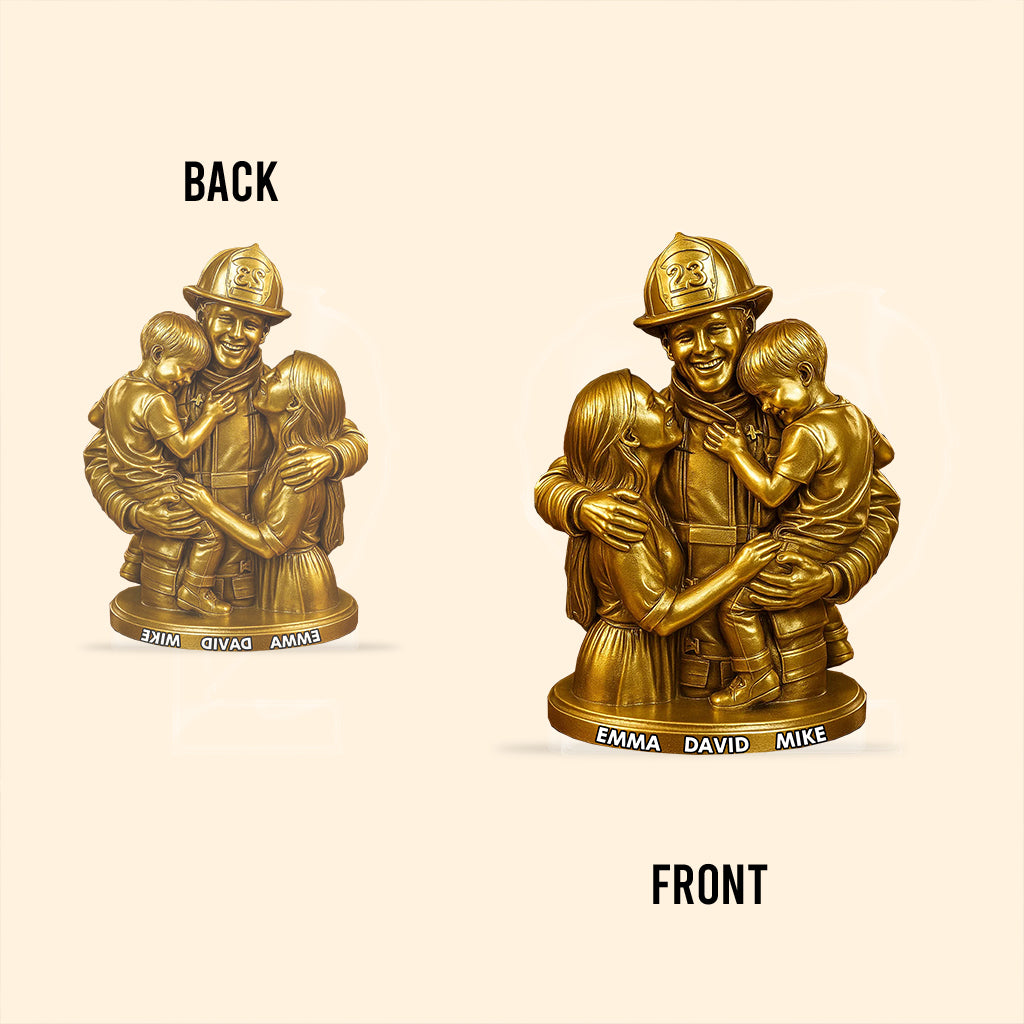 Beliebiges Foto – Personalisierte Acrylplakette in Feuerwehrform