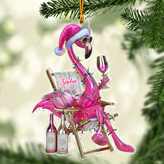 Beautiful Flamingo - Personalized Flamingo Ornament