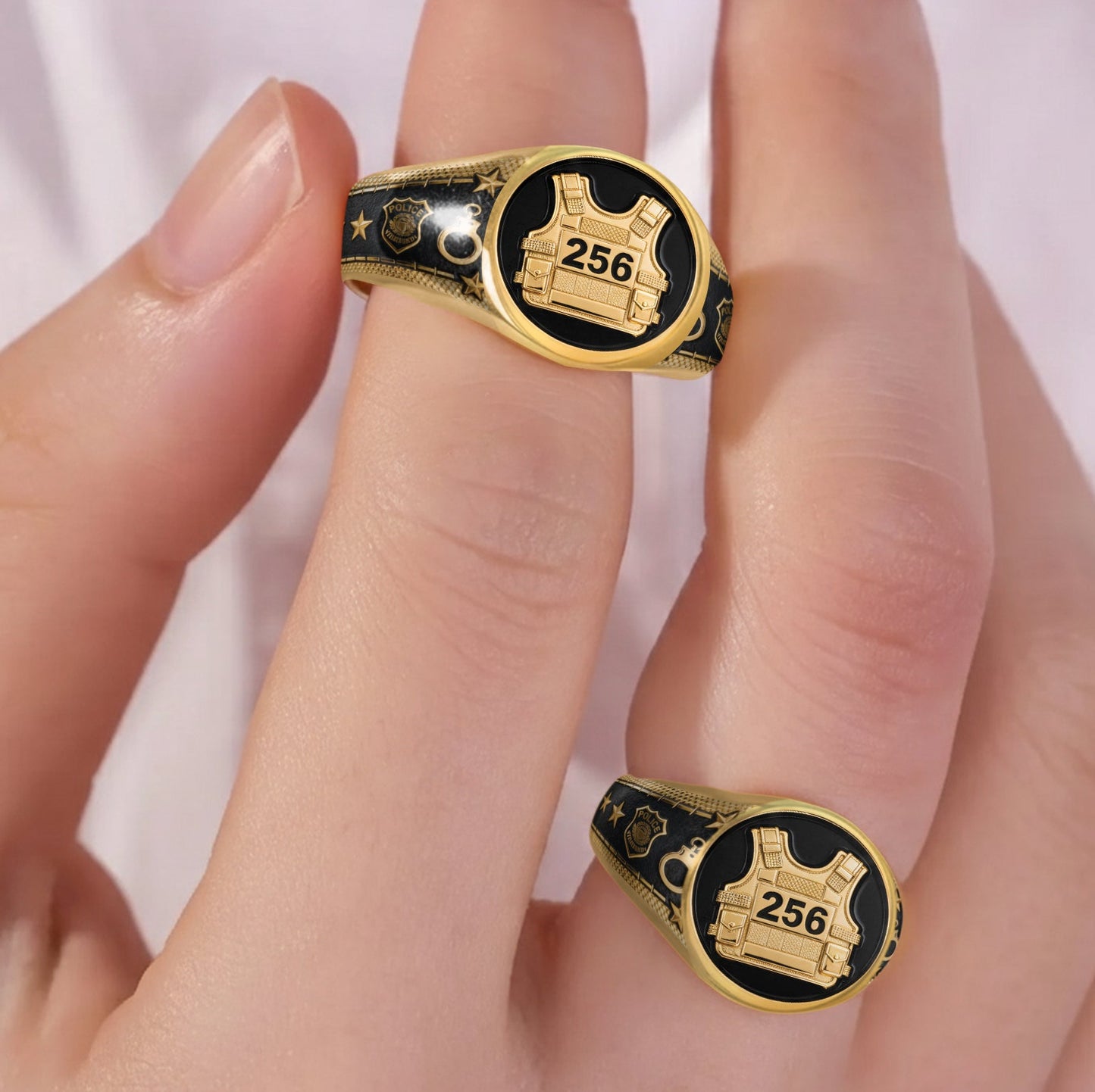 Schützen und Dienen – Personalisierter Siegelring für Polizeibeamte