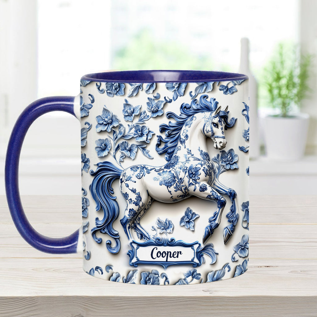 Porzellanpferd – Personalisierte Tasse mit Pferdemotiv