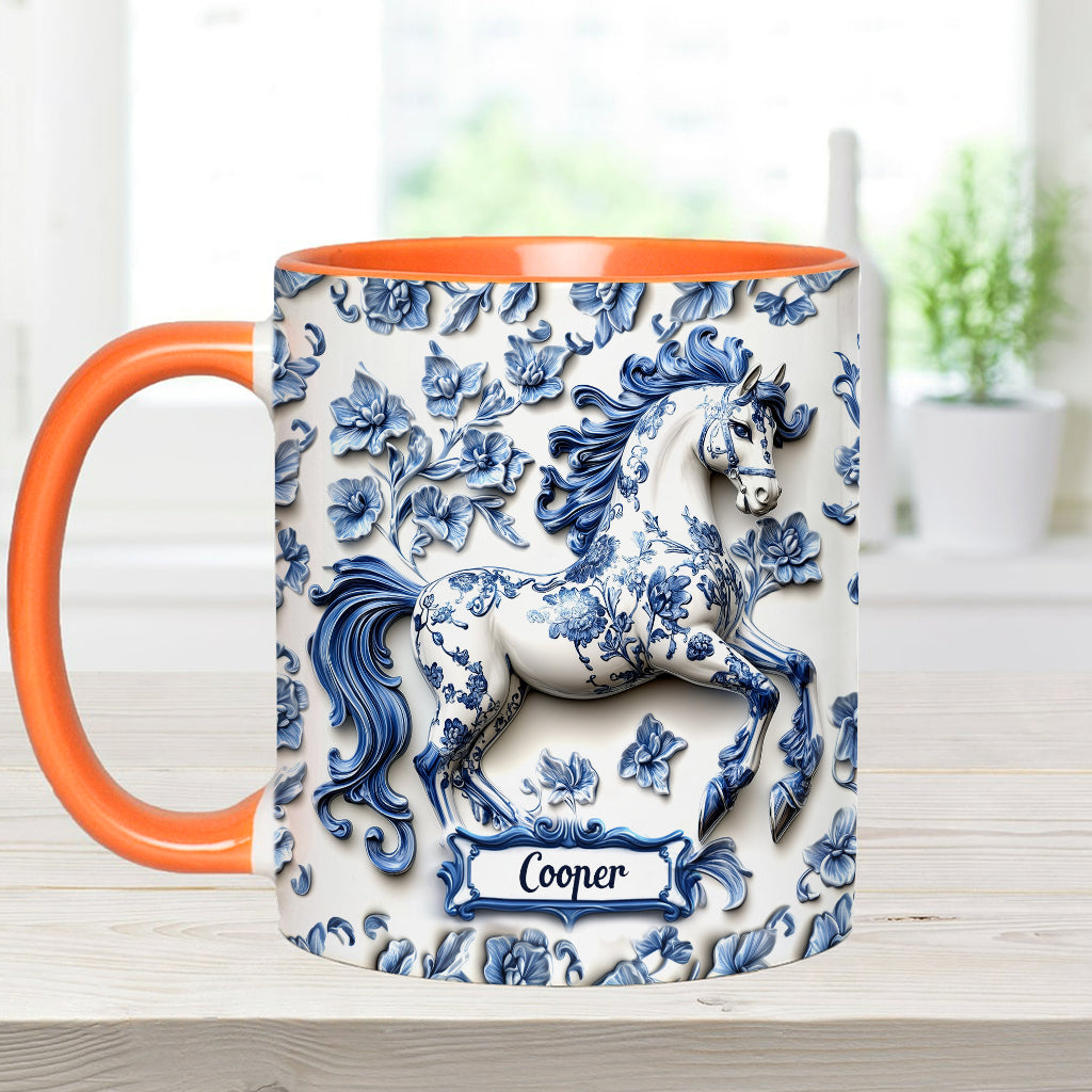 Porzellanpferd – Personalisierte Tasse mit Pferdemotiv