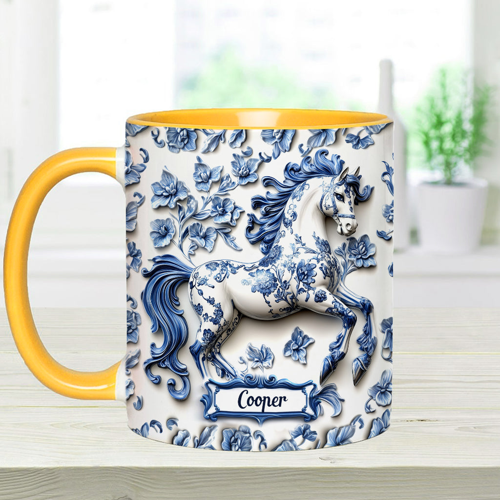 Porzellanpferd – Personalisierte Tasse mit Pferdemotiv