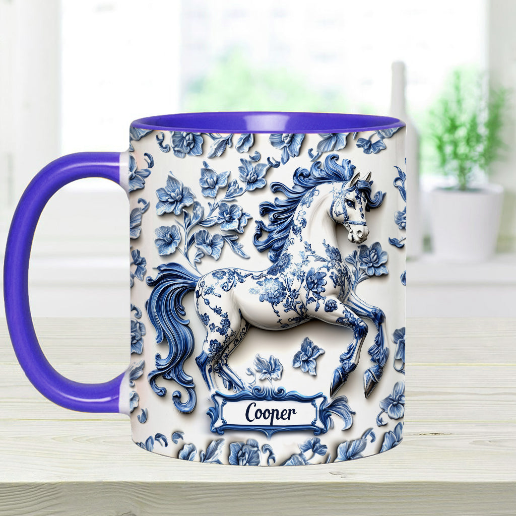 Porzellanpferd – Personalisierte Tasse mit Pferdemotiv