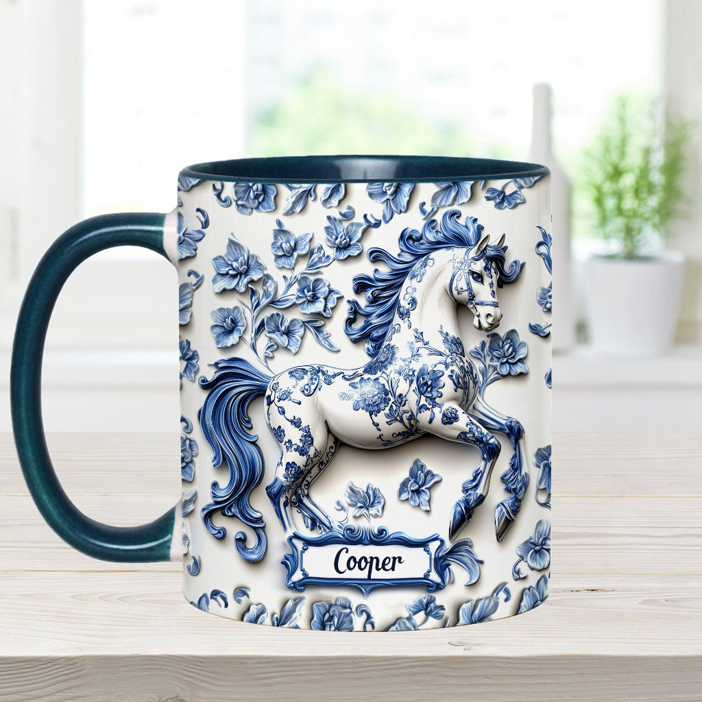Porzellanpferd – Personalisierte Tasse mit Pferdemotiv