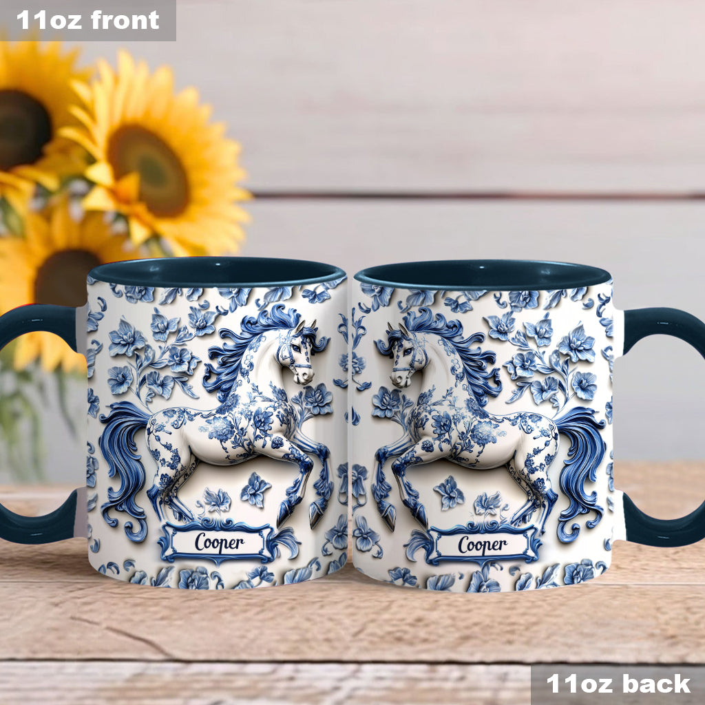 Porzellanpferd – Personalisierte Tasse mit Pferdemotiv