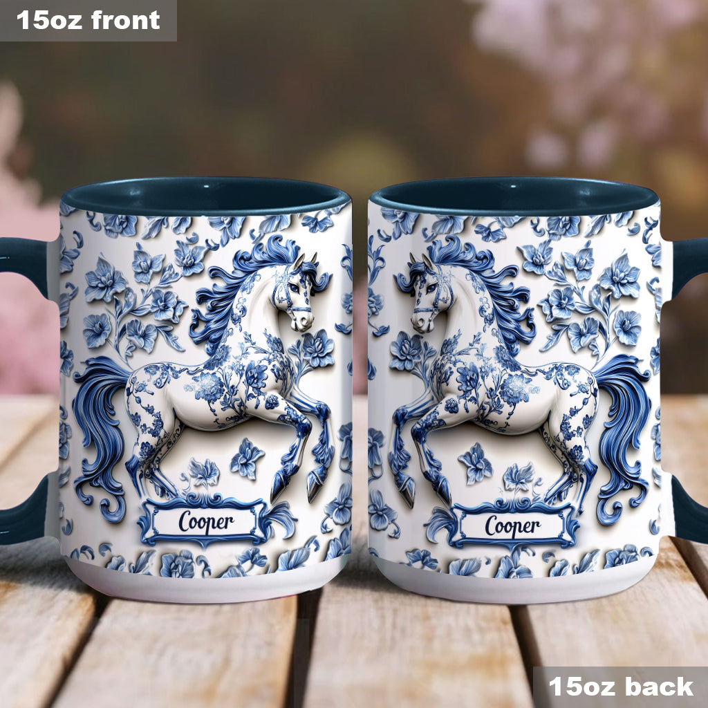 Porzellanpferd – Personalisierte Tasse mit Pferdemotiv