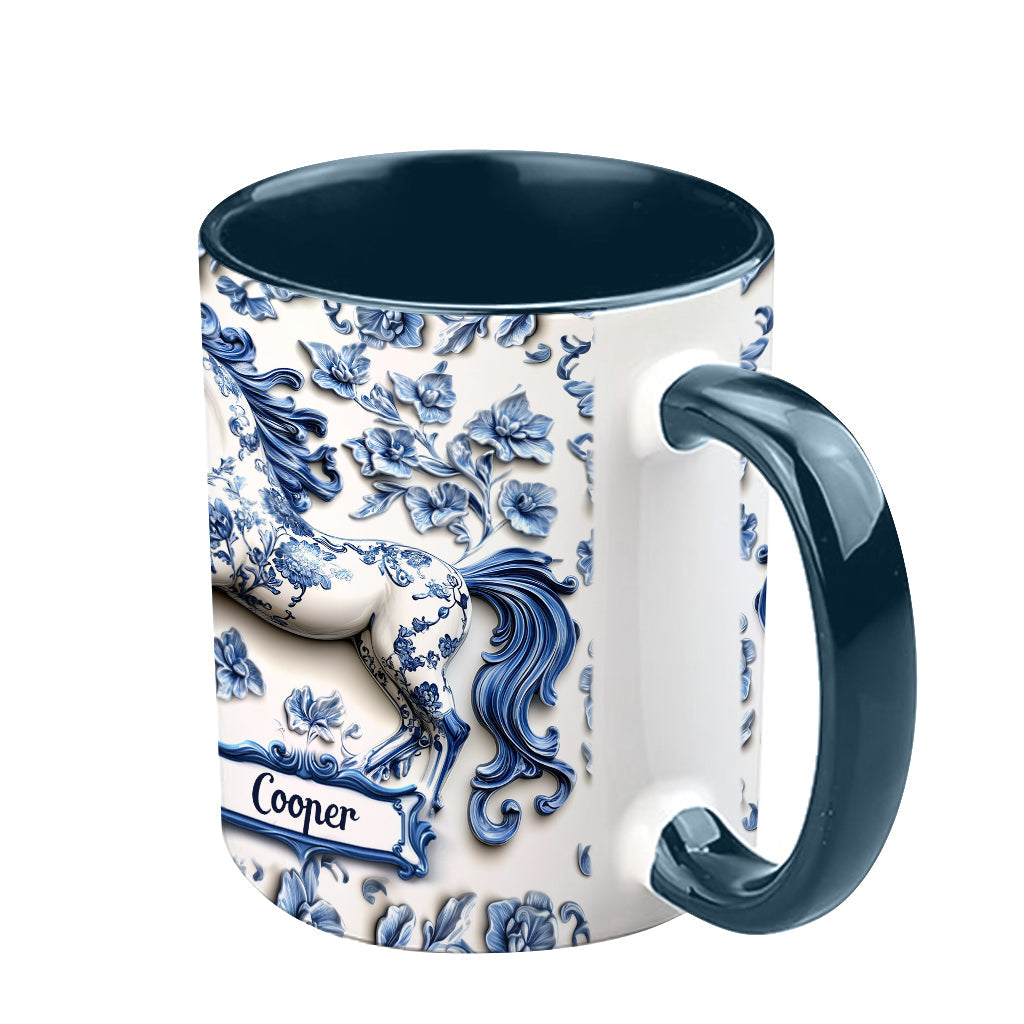 Porzellanpferd – Personalisierte Tasse mit Pferdemotiv