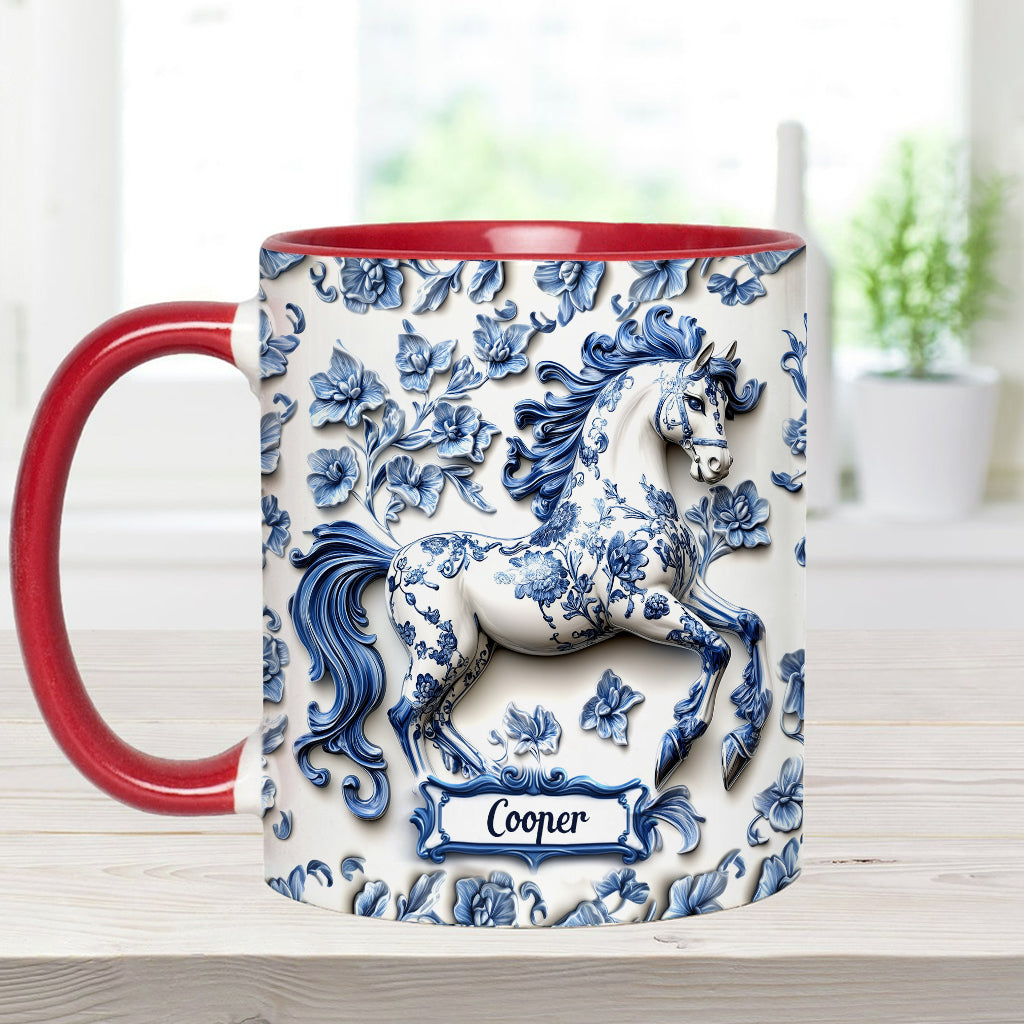 Porzellanpferd – Personalisierte Tasse mit Pferdemotiv