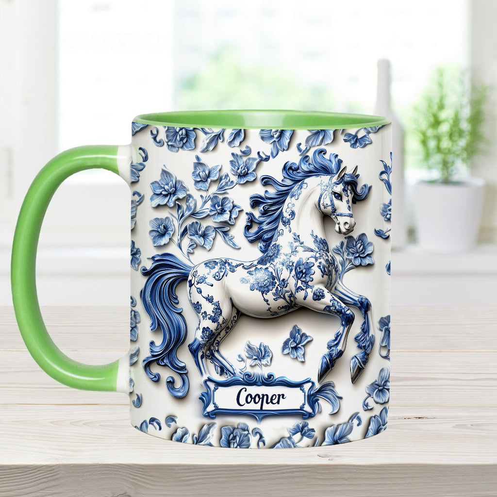 Porzellanpferd – Personalisierte Tasse mit Pferdemotiv