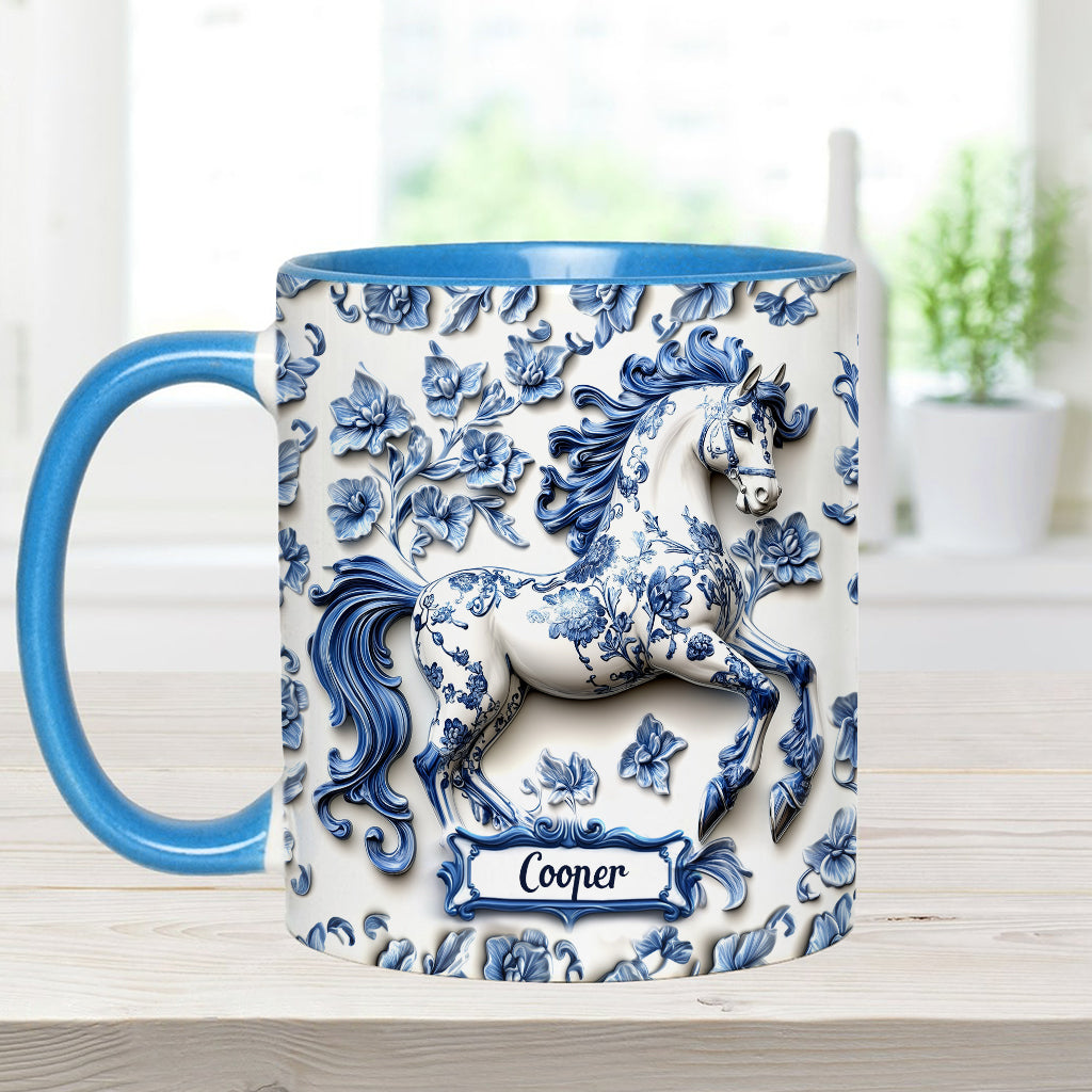 Porzellanpferd – Personalisierte Tasse mit Pferdemotiv