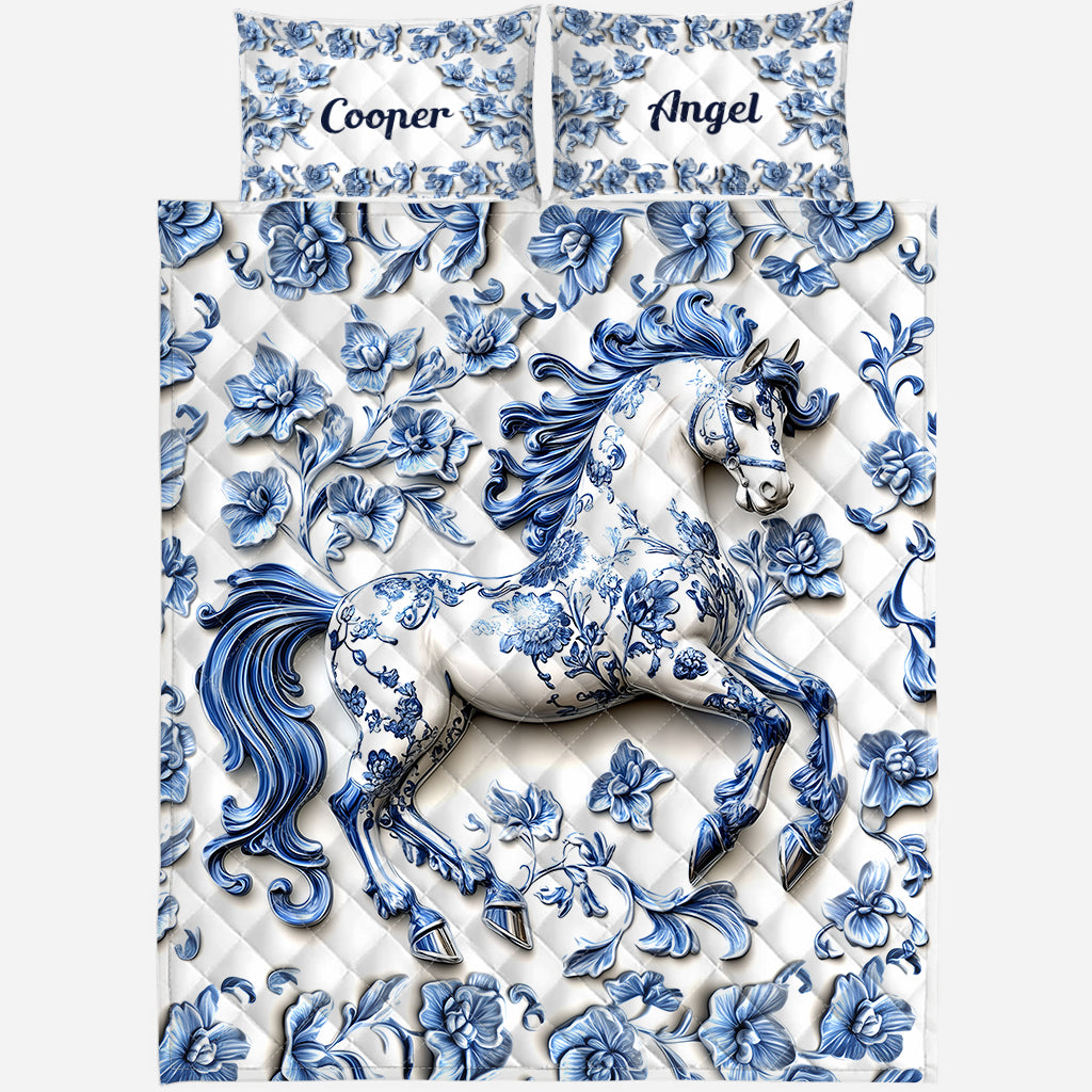 Wunderschönes Pferd – personalisiertes Pferde-Quilt-Set