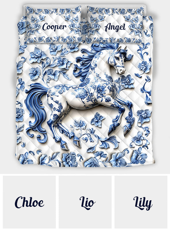 Wunderschönes Pferd – personalisiertes Pferde-Quilt-Set