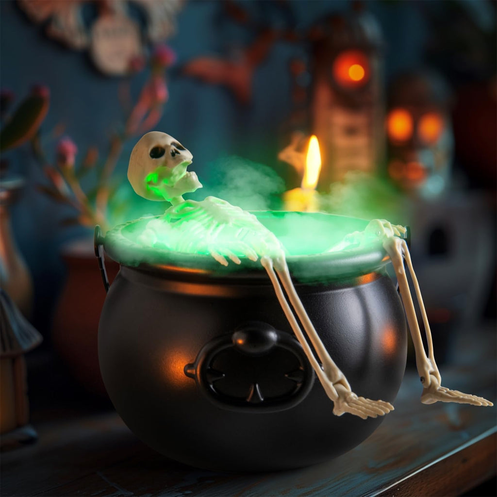 Skull Caudron Tripod with Fog Maker