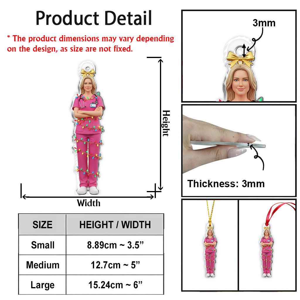 Krankenschwester im Dienst – Personalisierter Krankenschwester-Anhänger