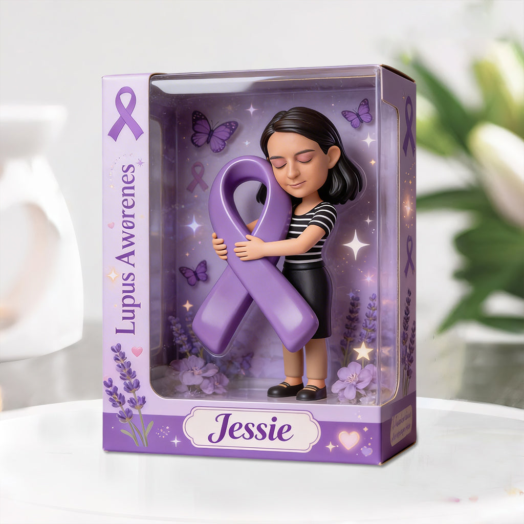 Purple Fighter - Personalized Lupus Awareness Custom Shaped Acrylic Plaque
