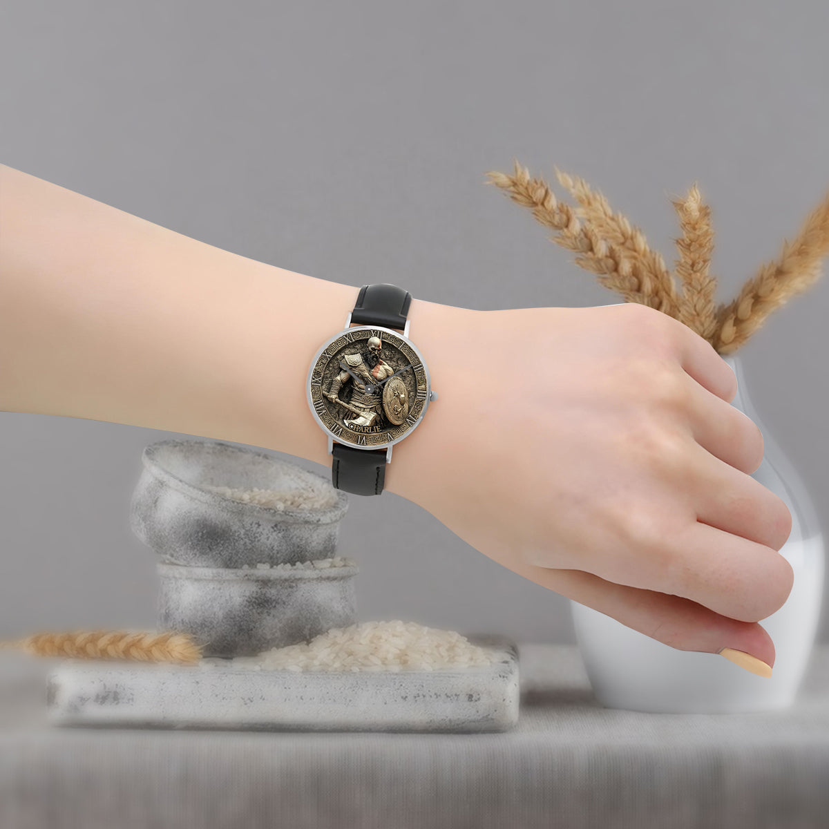 Ultimativer Krieger – Personalisierte Wikinger-Handuhr