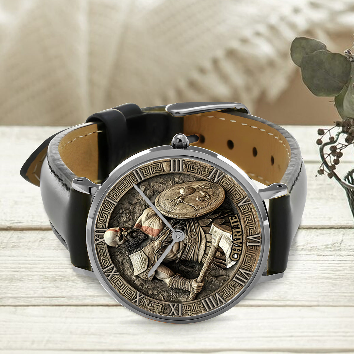 Ultimativer Krieger – Personalisierte Wikinger-Handuhr