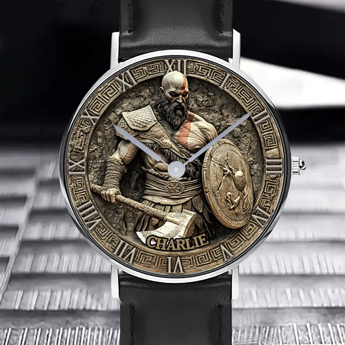 Ultimativer Krieger – Personalisierte Wikinger-Handuhr