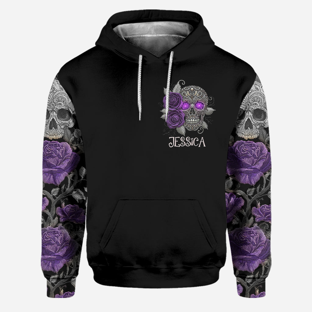 Skull And Roses – Personalisierter Totenkopf-Hoodie und Leggings