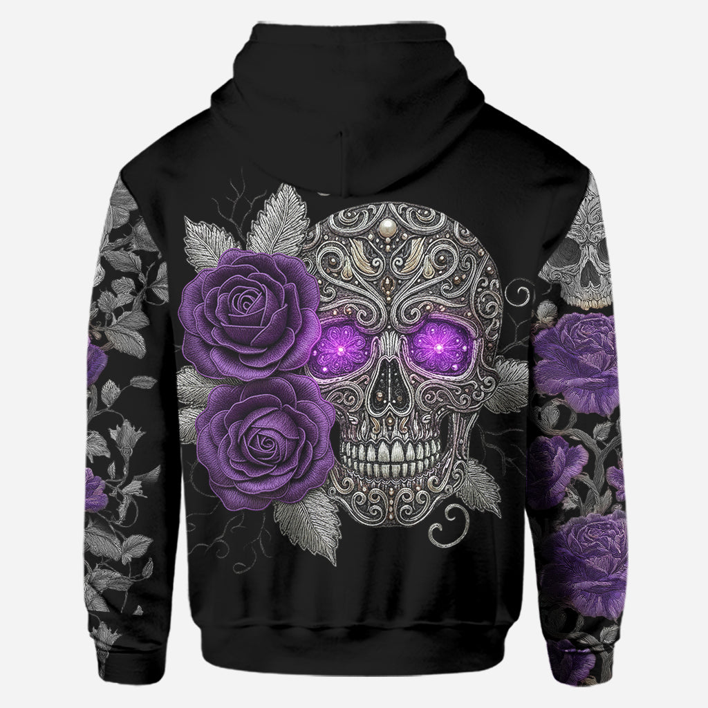 Skull And Roses – Personalisierter Totenkopf-Hoodie und Leggings