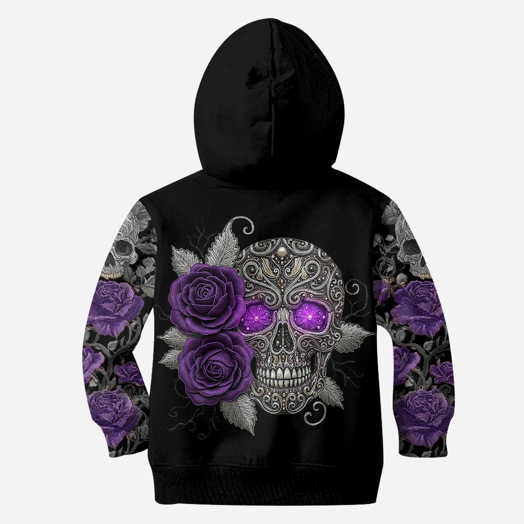 Skull And Roses – Personalisierter Totenkopf-Hoodie und Leggings