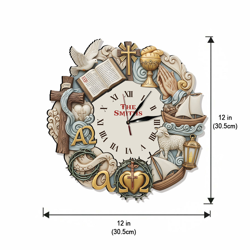 Zeitloser Glaube – Personalisierte christliche LED-Wanduhr