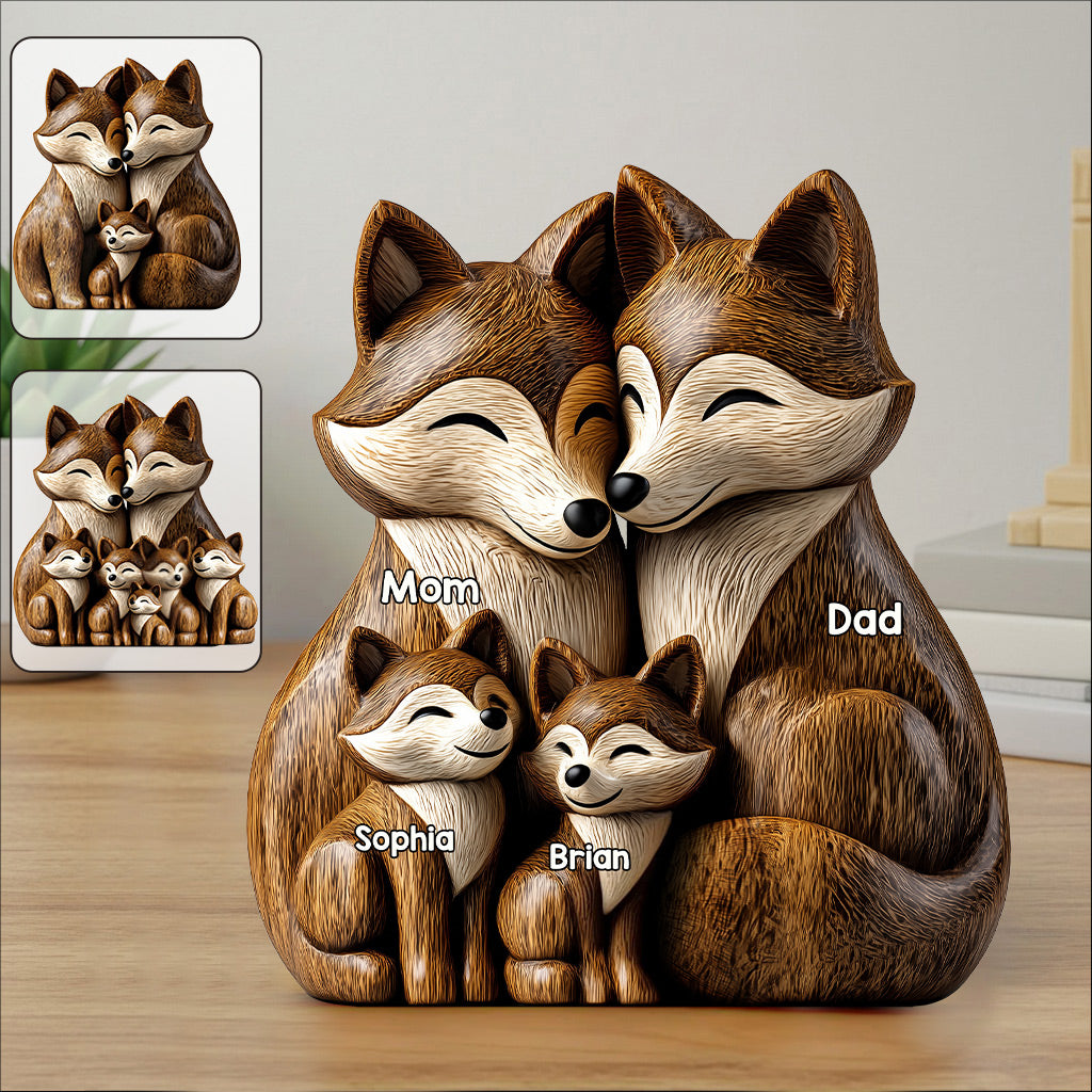 Papa Wolf – Personalisierte, individuell geformte Acrylplakette für Väter