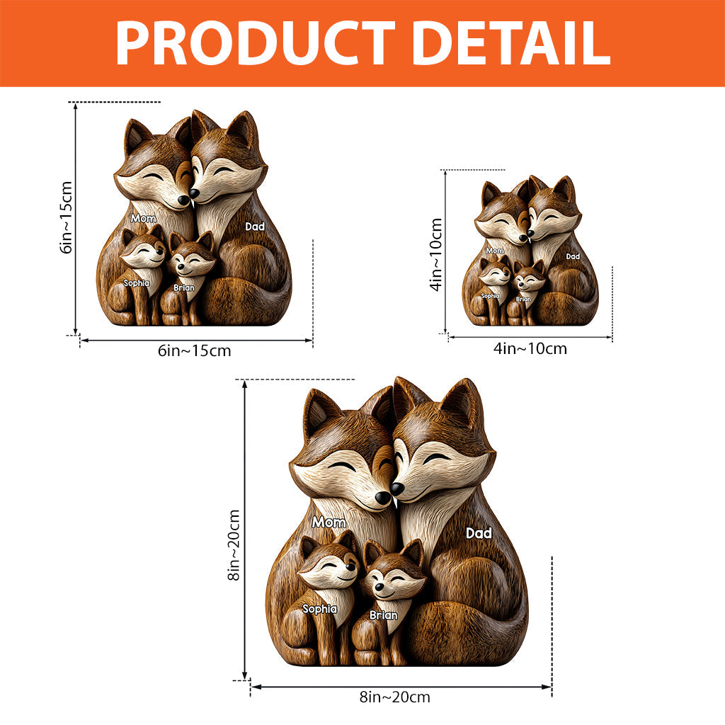 Papa Wolf – Personalisierte, individuell geformte Acrylplakette für Väter