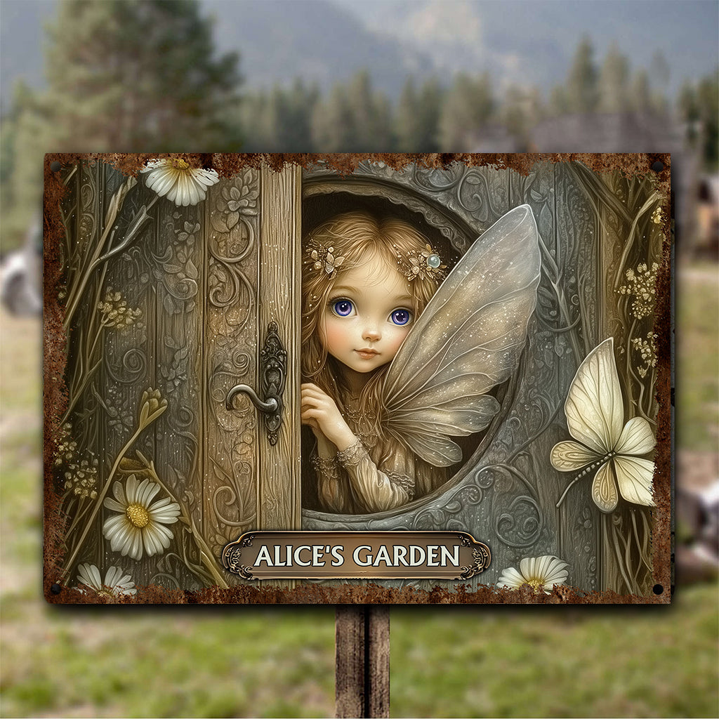 Welcome To My Garden - Personalized Gardening Rectangle Metal Sign