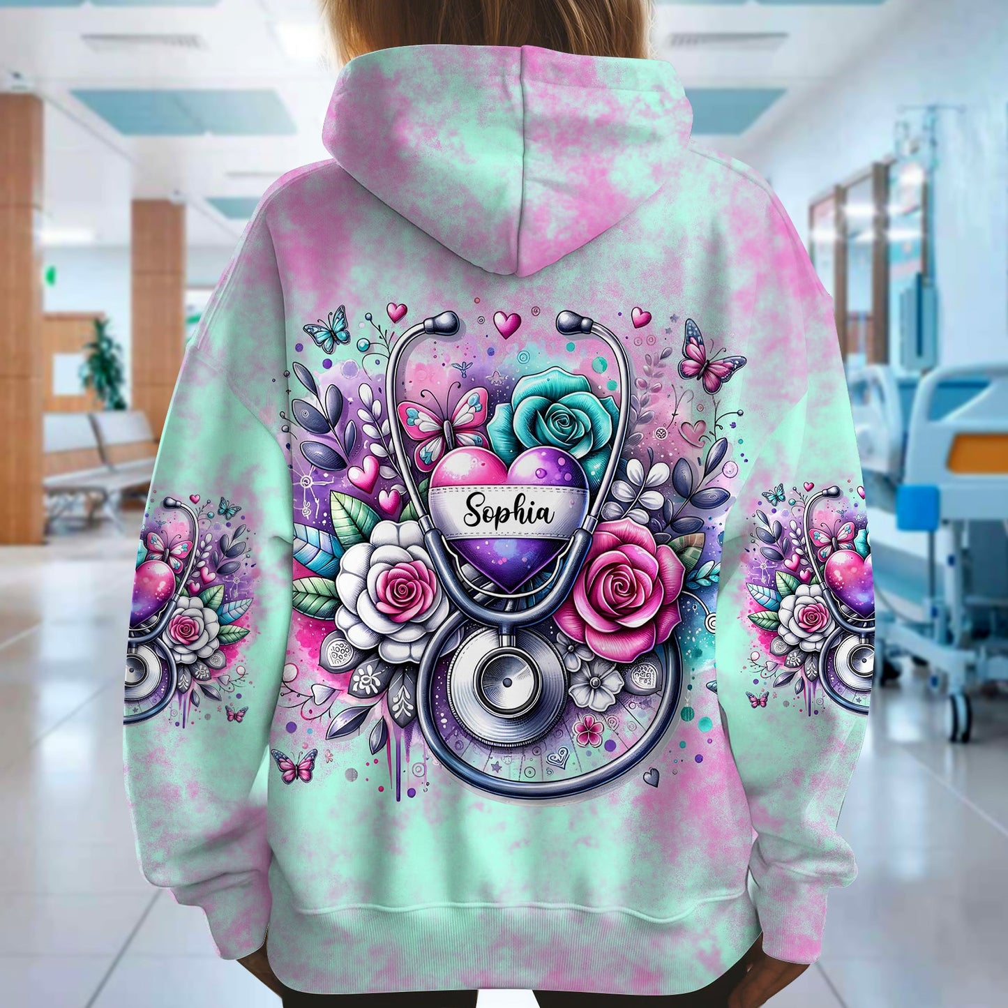 Krankenpflege ist eine Herzensangelegenheit – Personalisiertes T-Shirt für Krankenschwestern