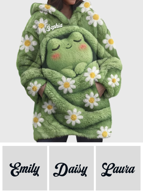 Sleeping Frog – Personalisierte Frosch-Decken-Kapuzenjacke